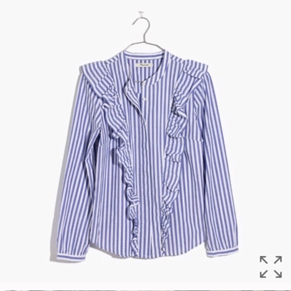Striped button up top - Picture 5 of 8